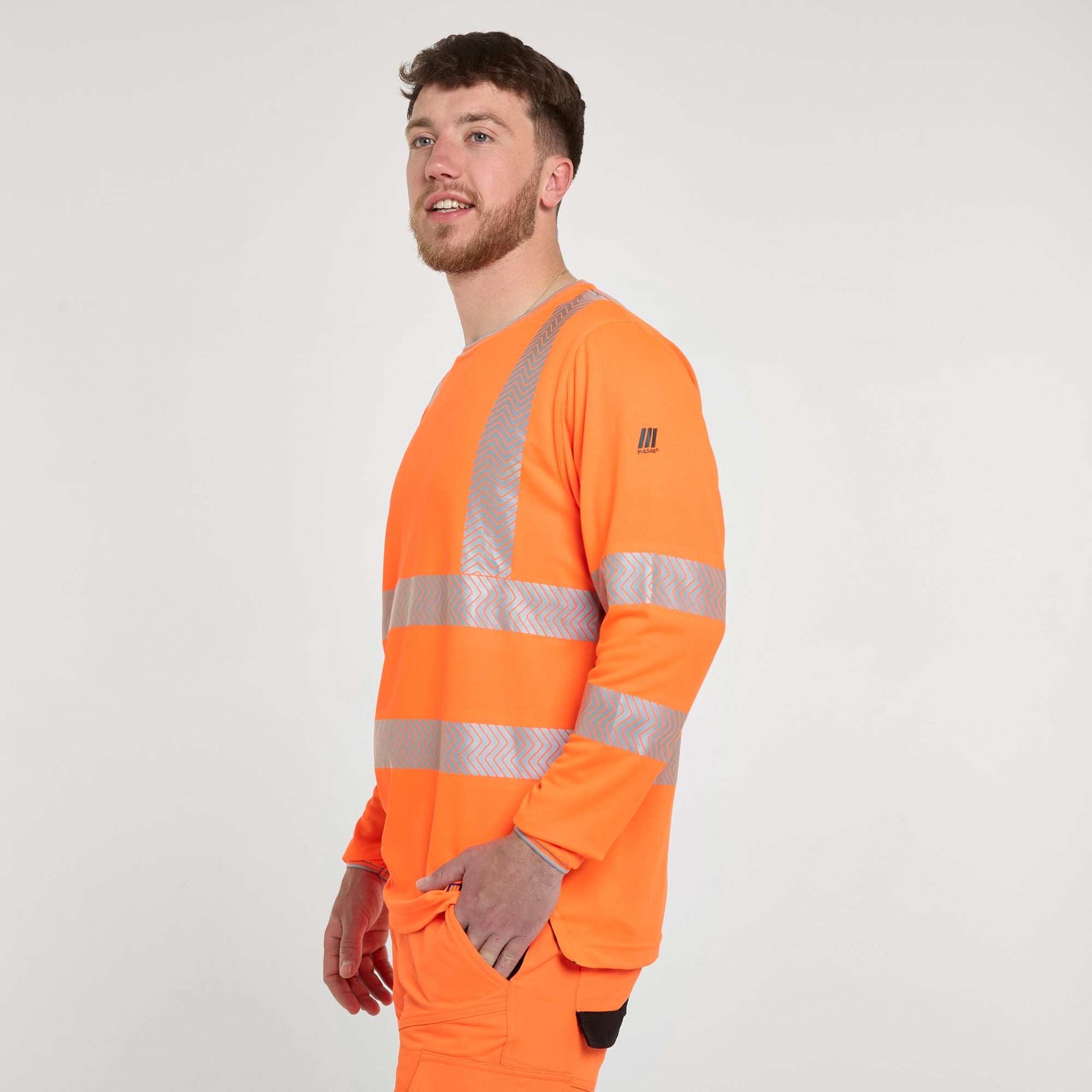 Long Sleeve T-Shirt Orange - Bamboo Content