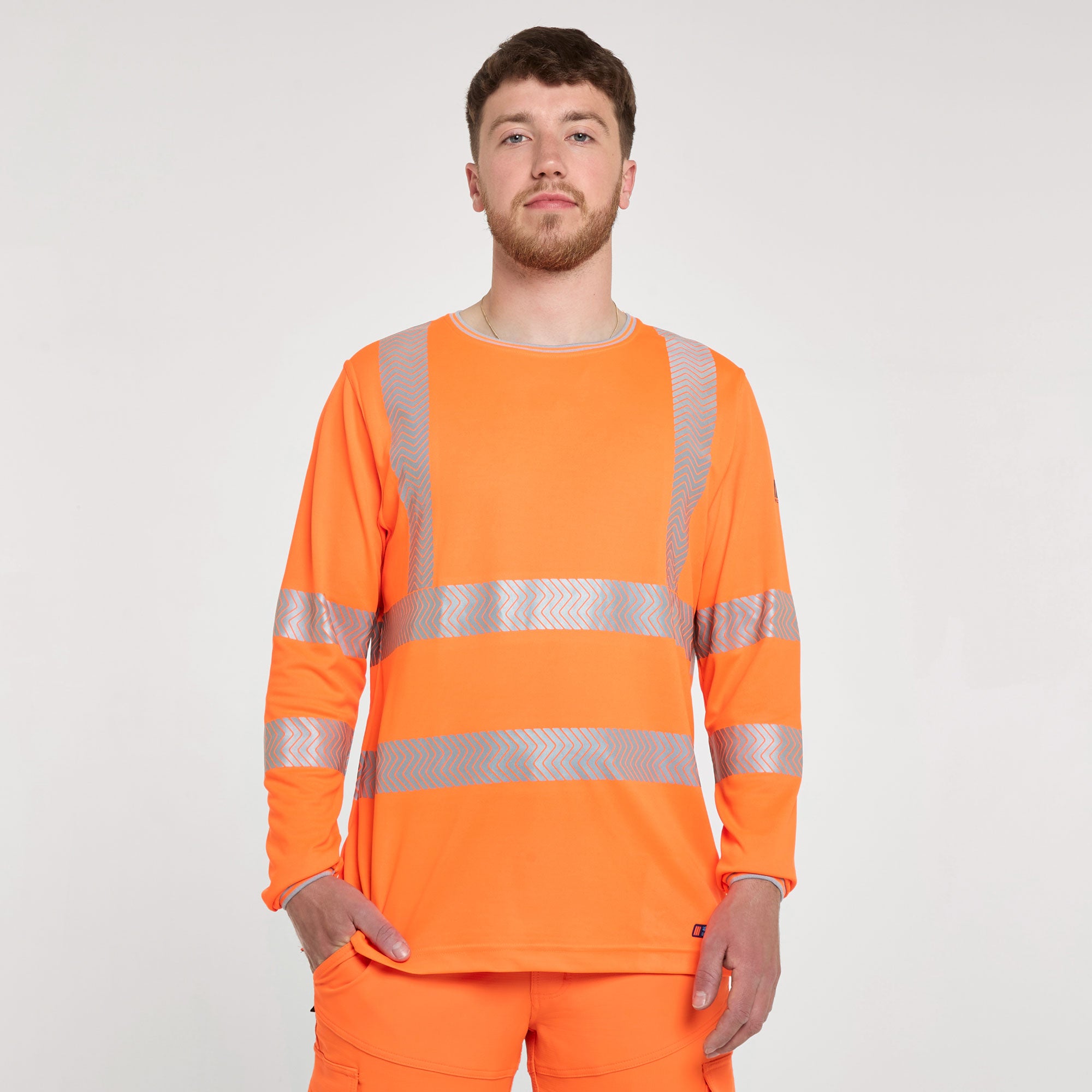 Long Sleeve T-Shirt Orange - Bamboo Content