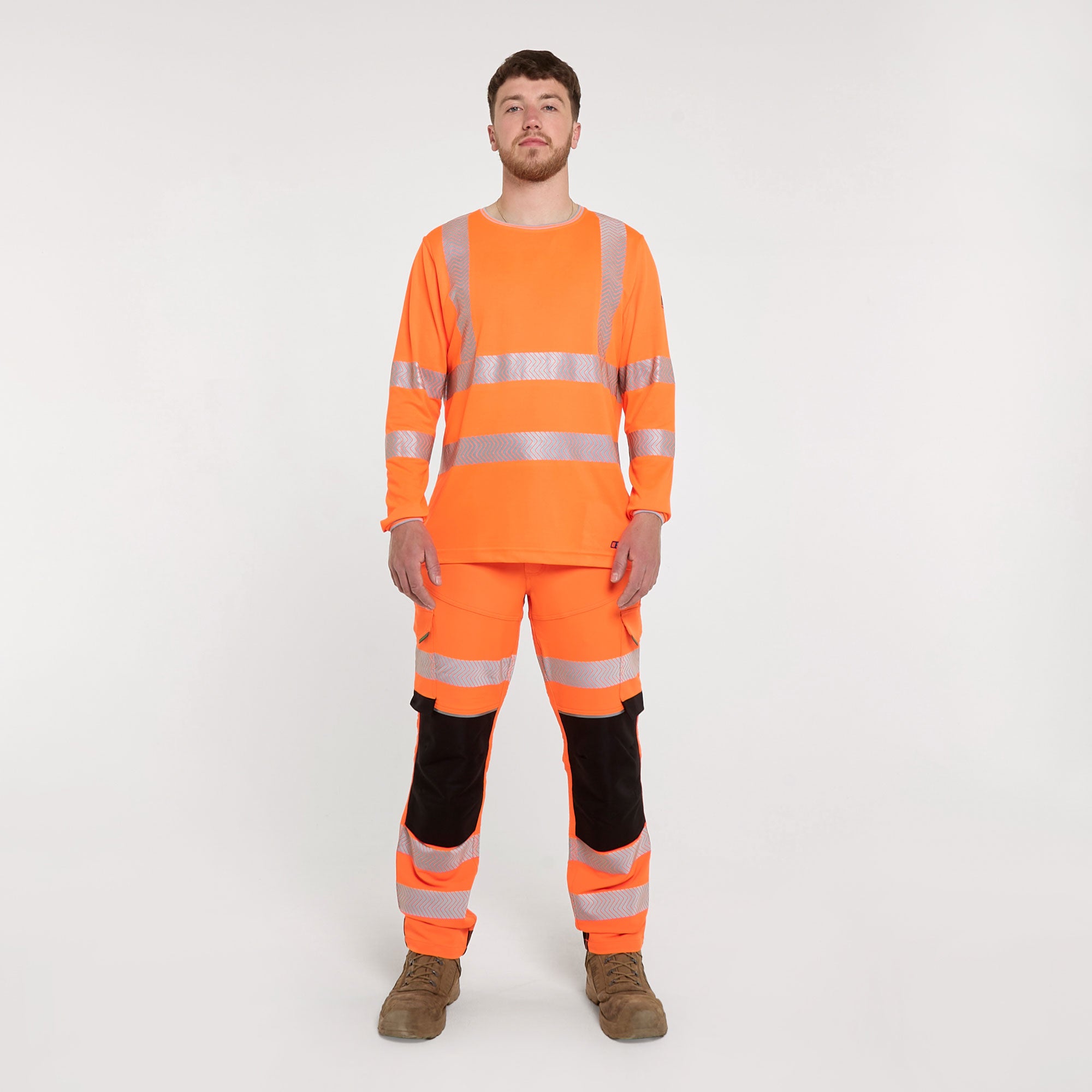 Long Sleeve T-Shirt Orange - Bamboo Content