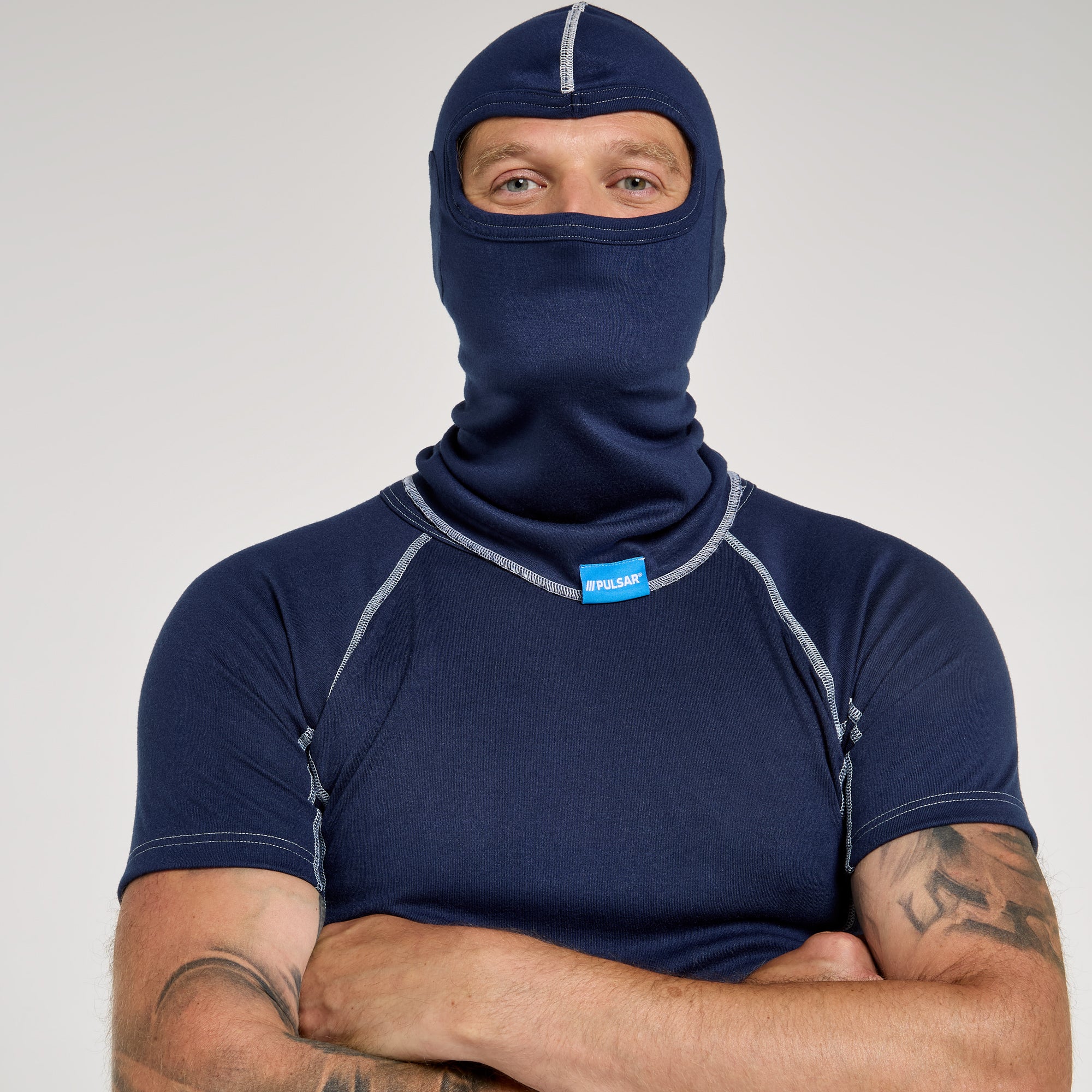 Balaclava Mesh Ear Cut Outs Navy