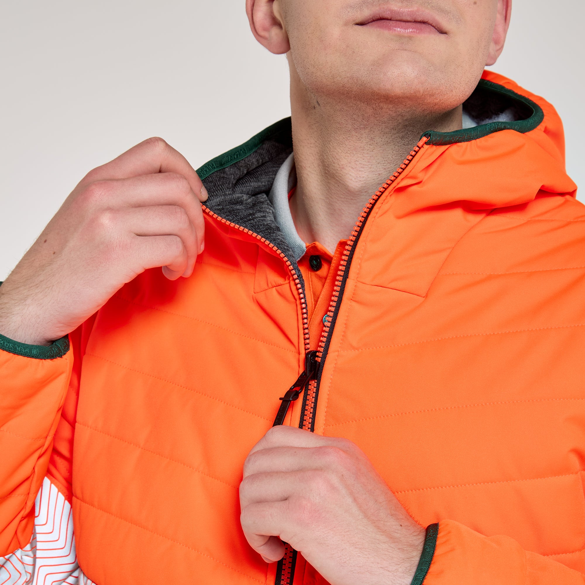 Reversible Puffer Jacket Orange
