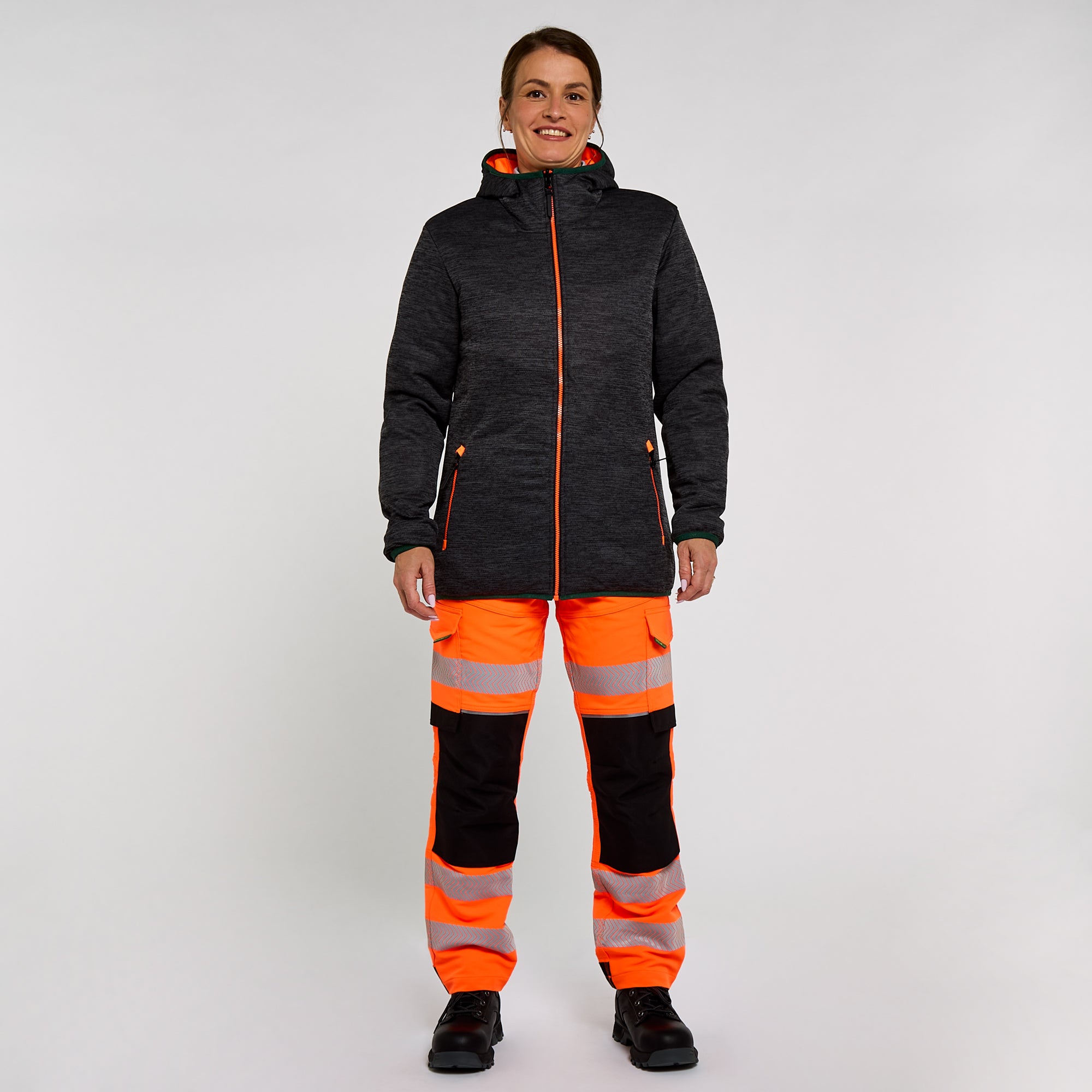 Women's Reversible Puffer Jacket Orange
