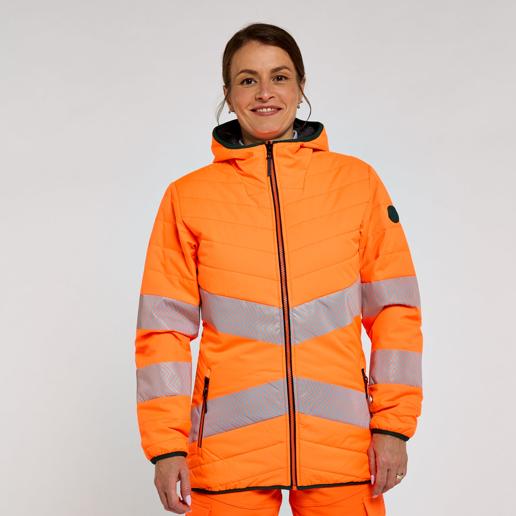 Women's Reversible Puffer Jacket Orange