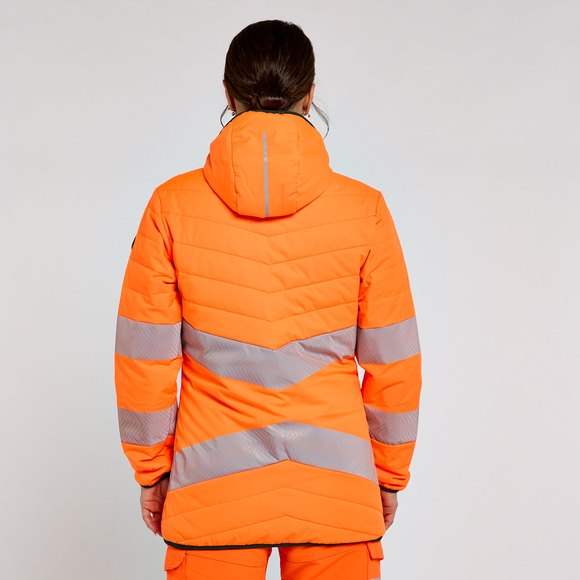 Women's Reversible Puffer Jacket Orange