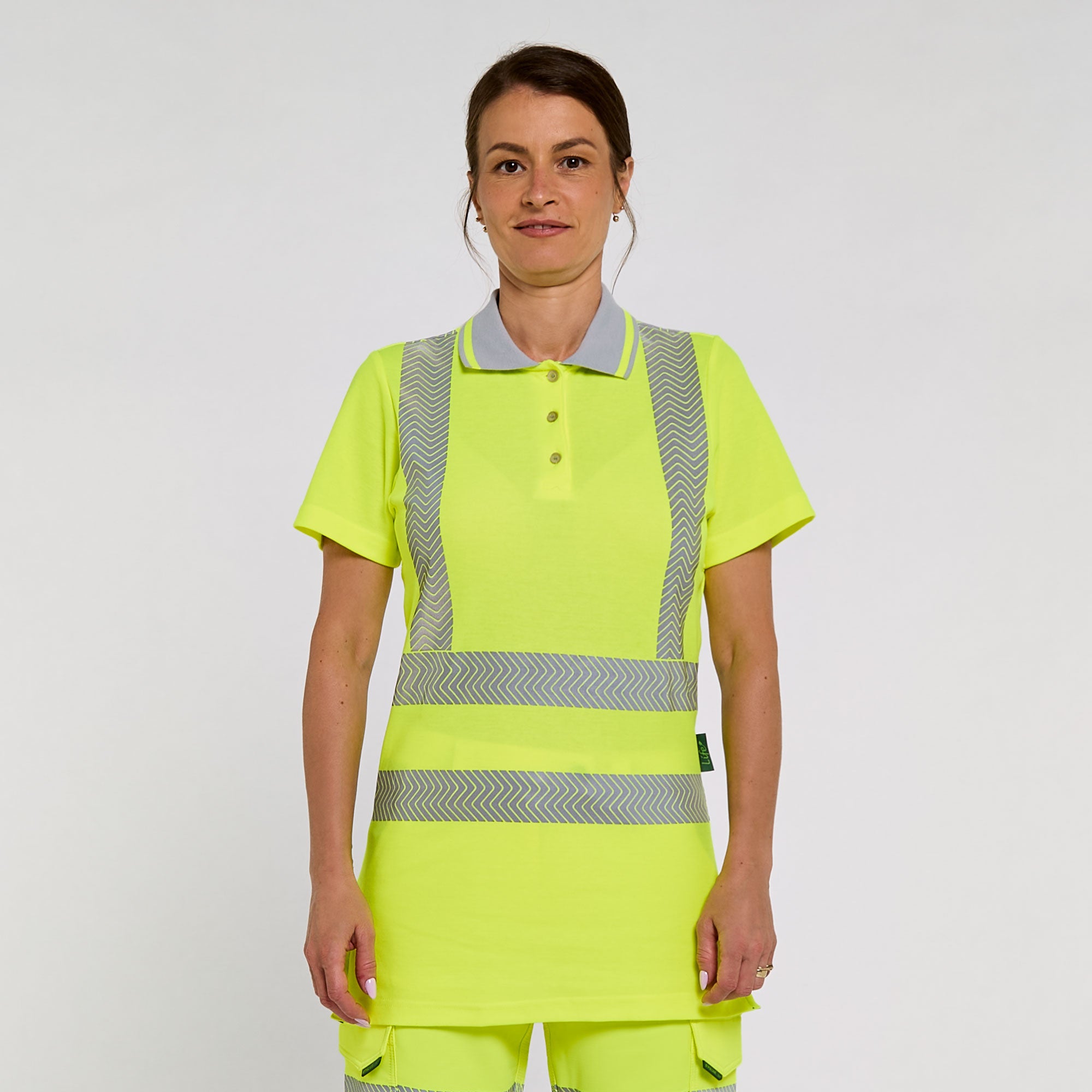 Women's Short Sleeve Polo Shirt Yellow - Bamboo Content