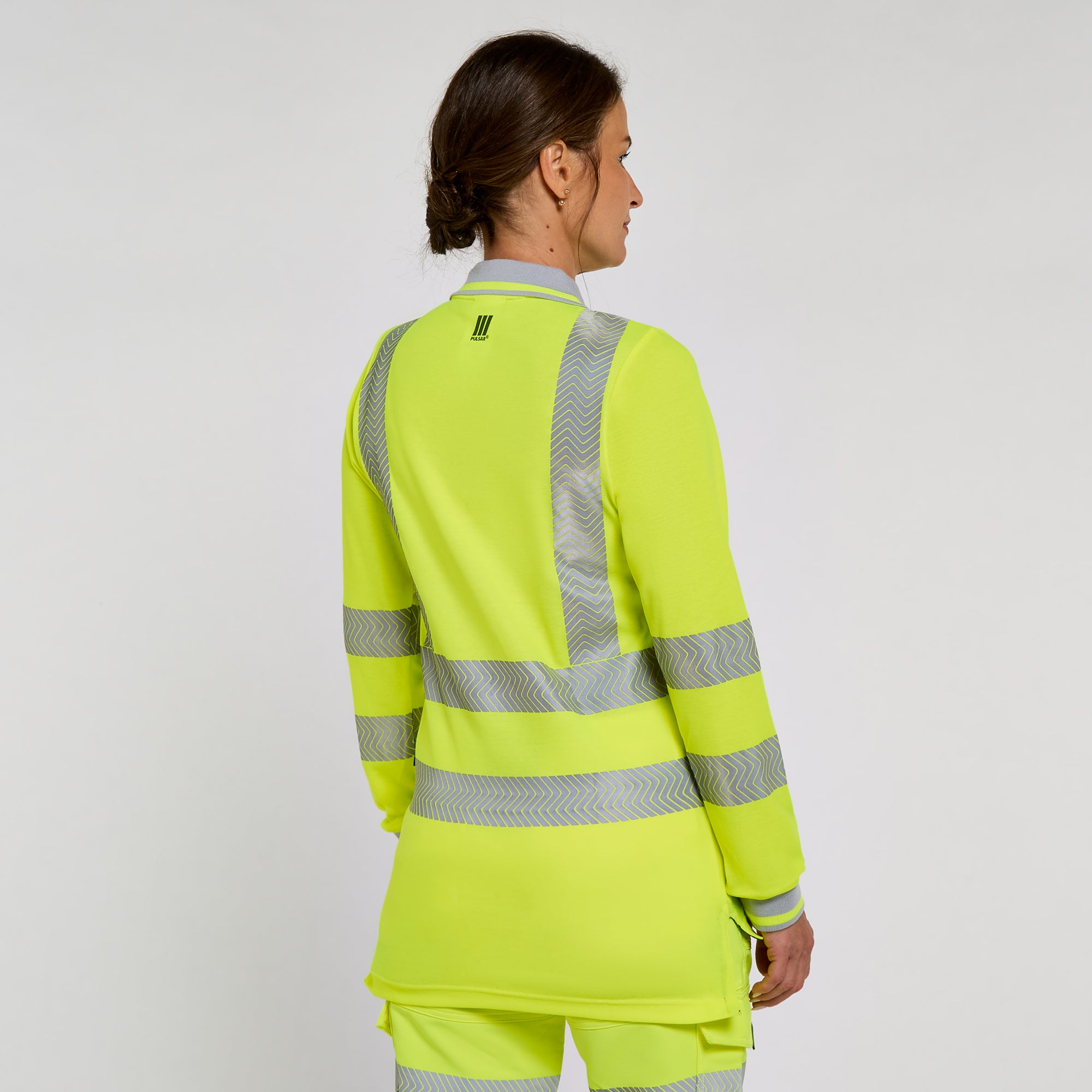 Women's Long Sleeve Polo Shirt Yellow - Bamboo Content