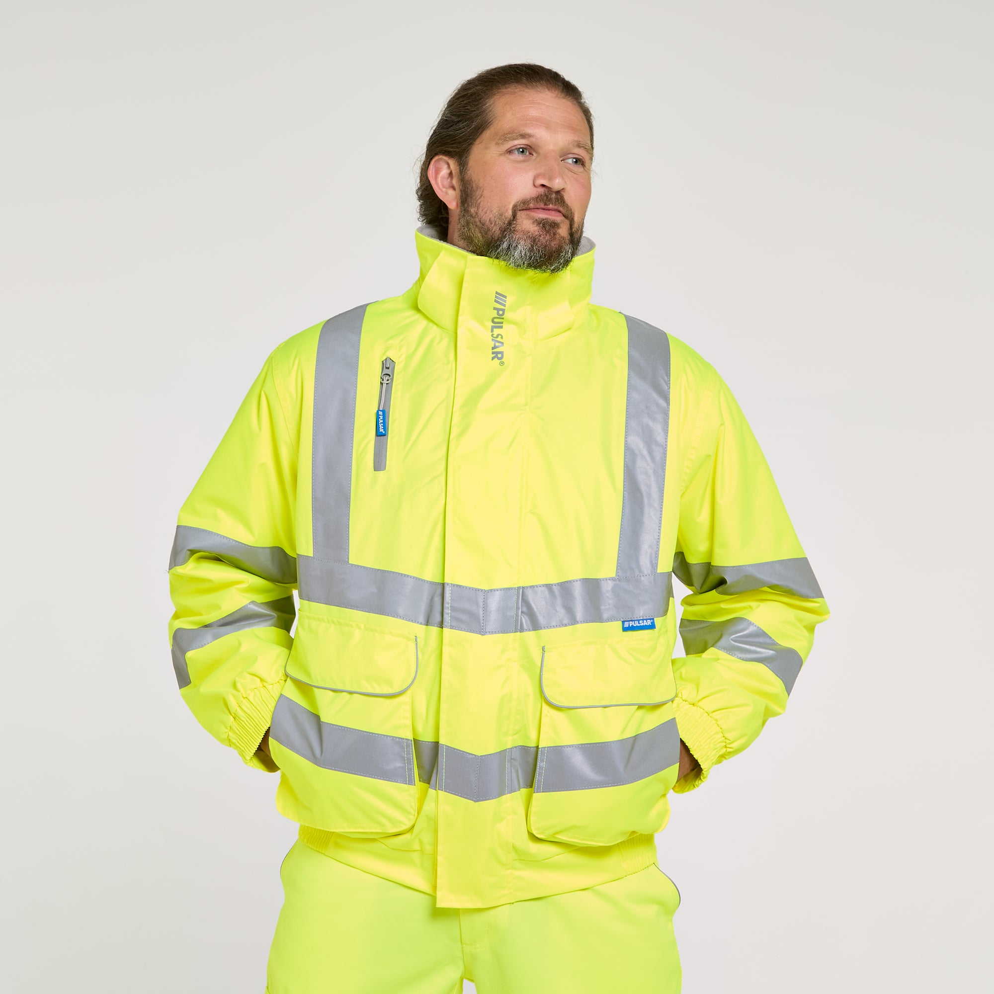 Padded Bomber Jacket Yellow - Recycled Content