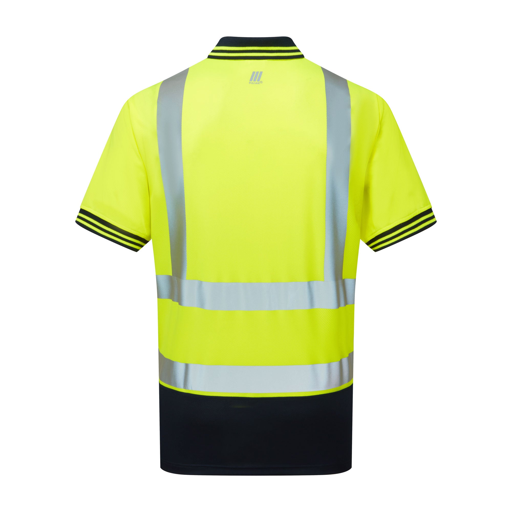 Two Tone Short Sleeve Polo Shirt Yellow
