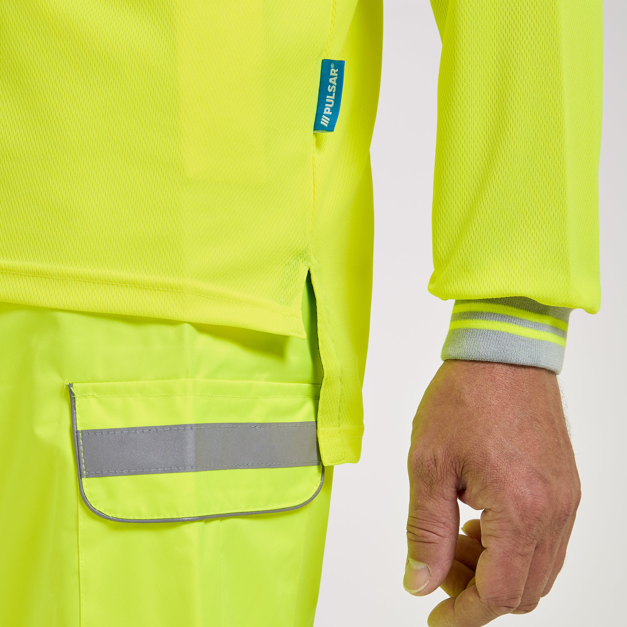 Long Sleeve Polo Shirt Yellow - Recycled Content