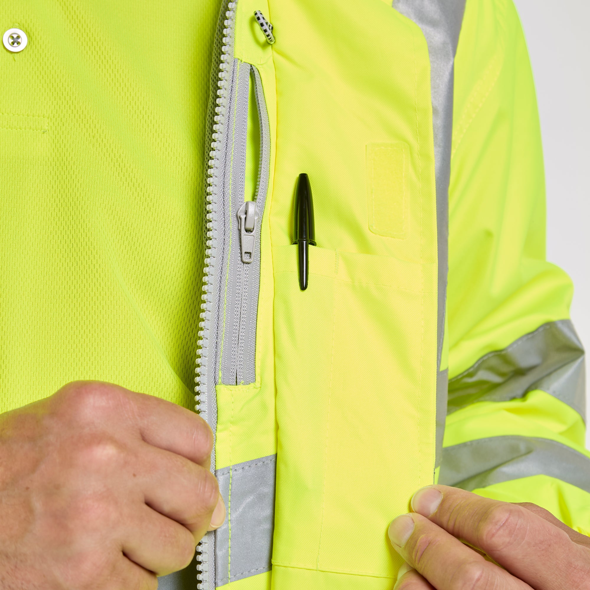 Mesh Lined Bomber Jacket Yellow - Recycled Content