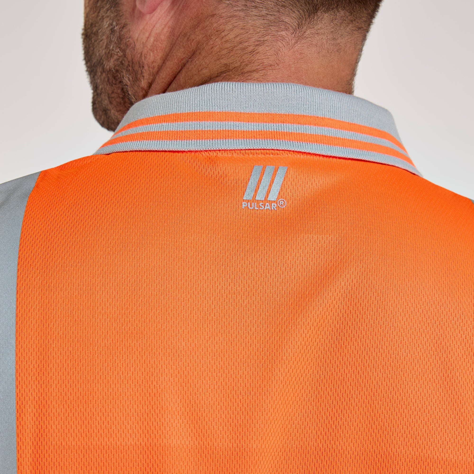Short Sleeve Polo Shirt Orange - Recycled Content