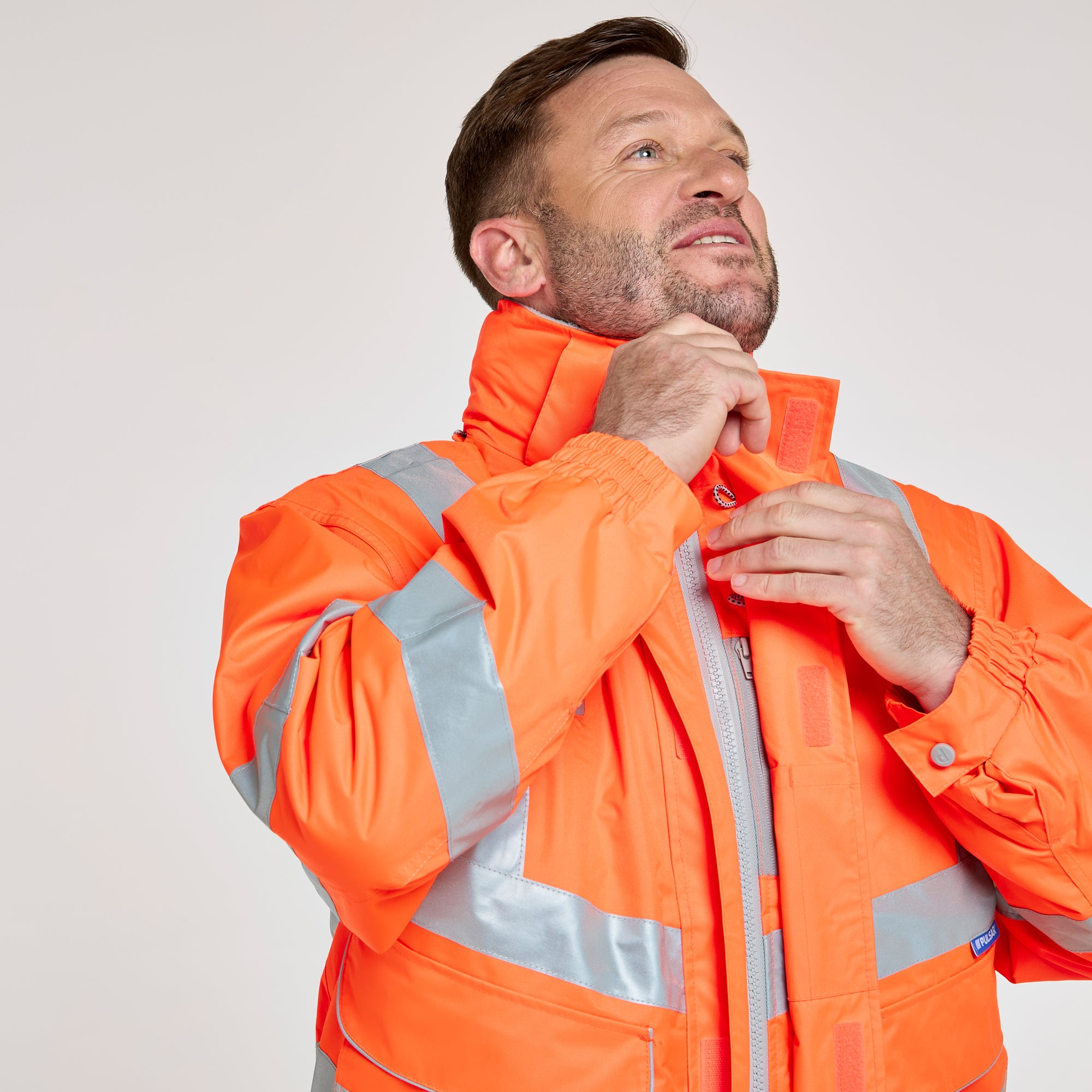 Padded Bomber Jacket Orange - Recycled Content