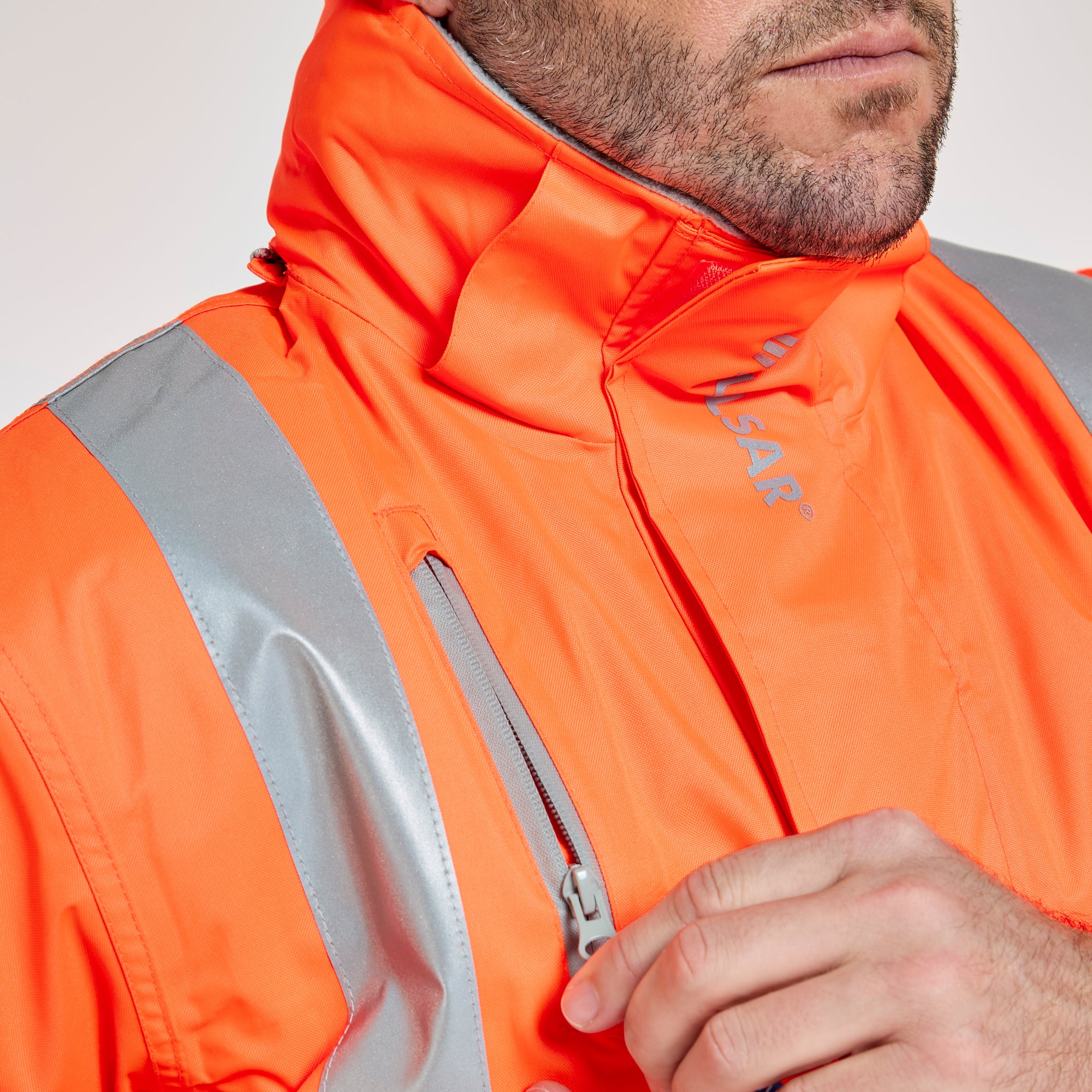 Padded Bomber Jacket Orange - Recycled Content
