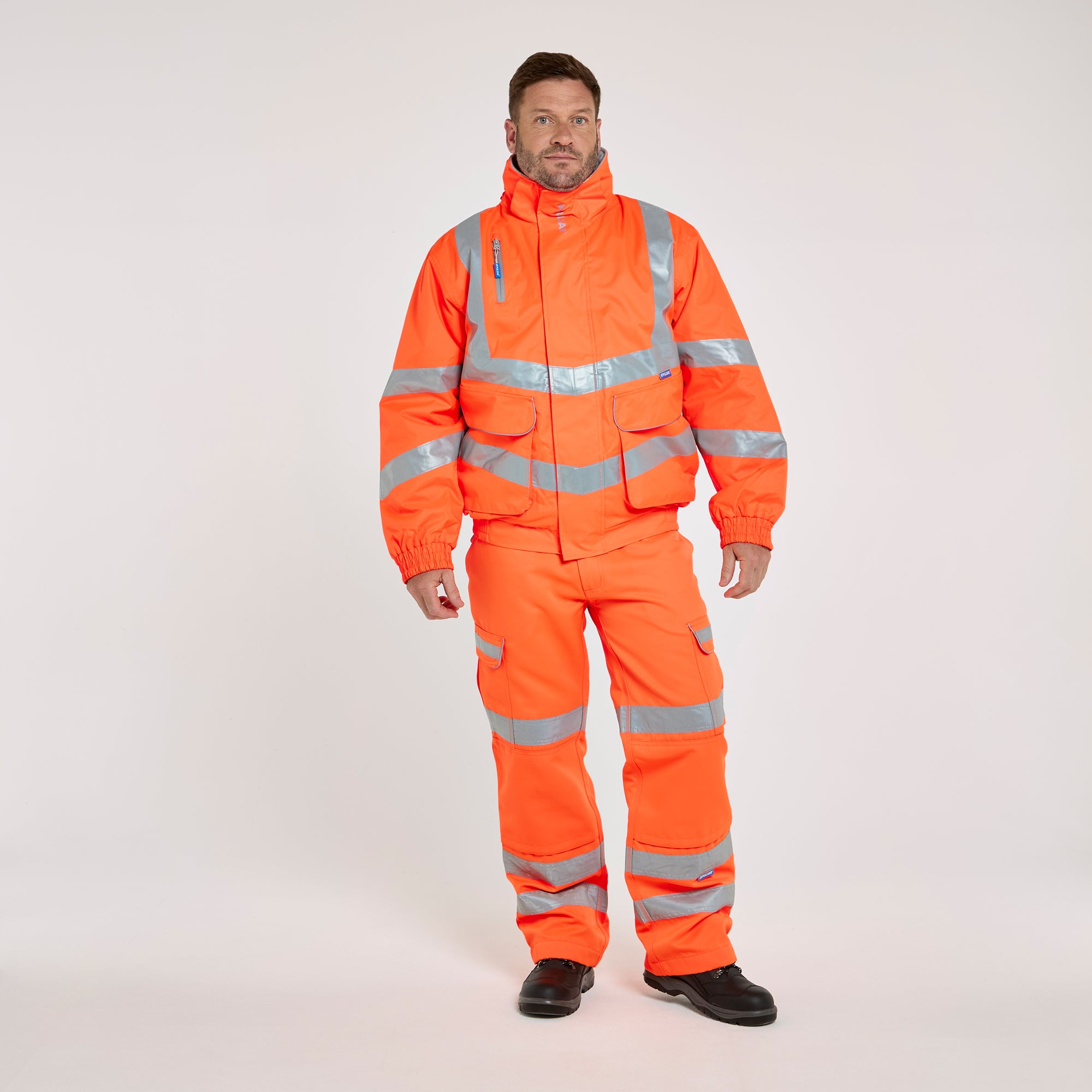 Padded Bomber Jacket Orange - Recycled Content