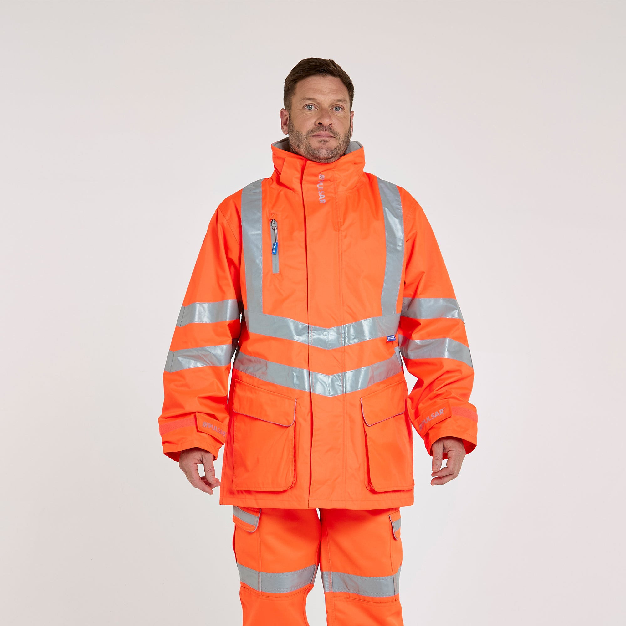 Mesh Lined Storm Coat Orange - Recycled Content