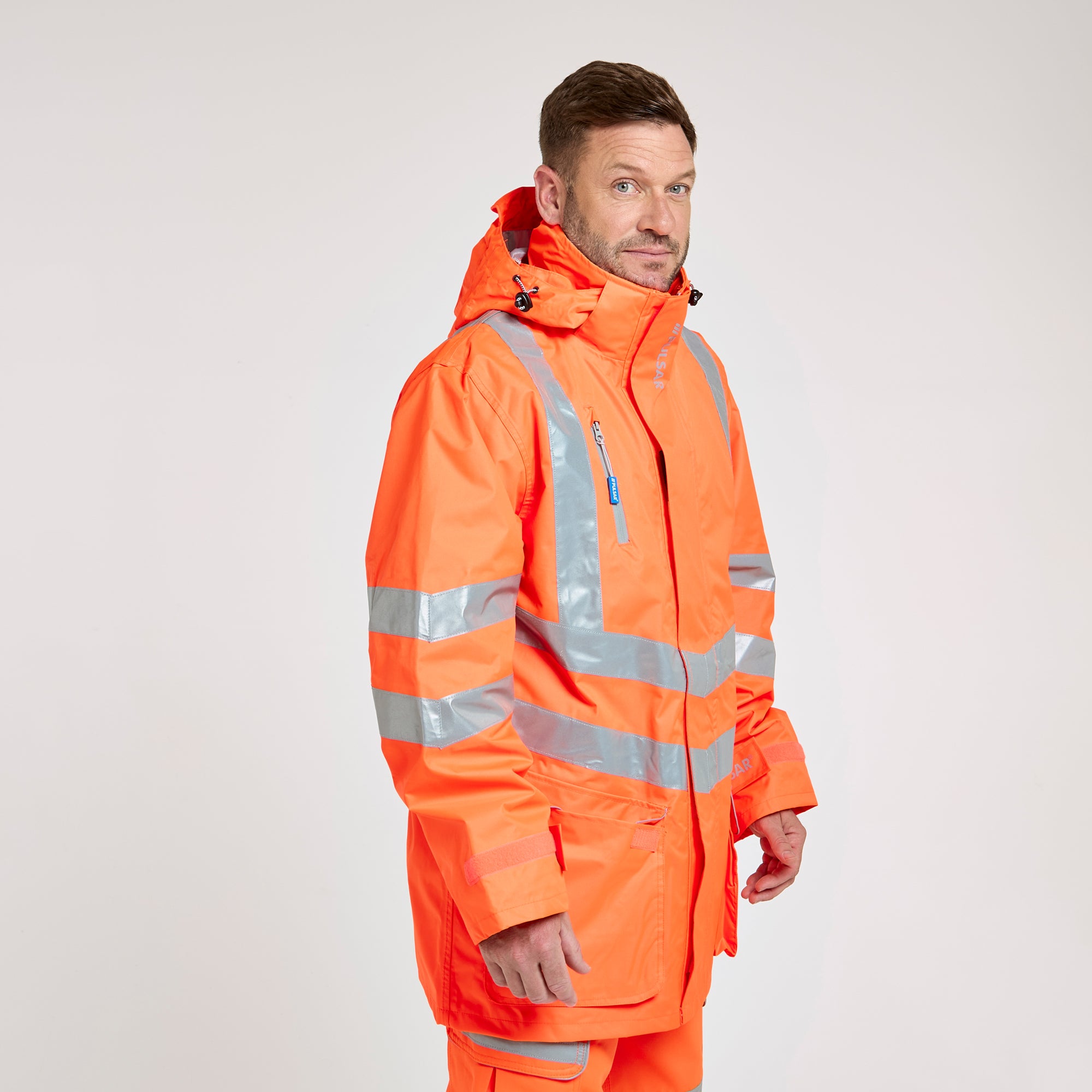 Mesh Lined Storm Coat Orange - Recycled Content