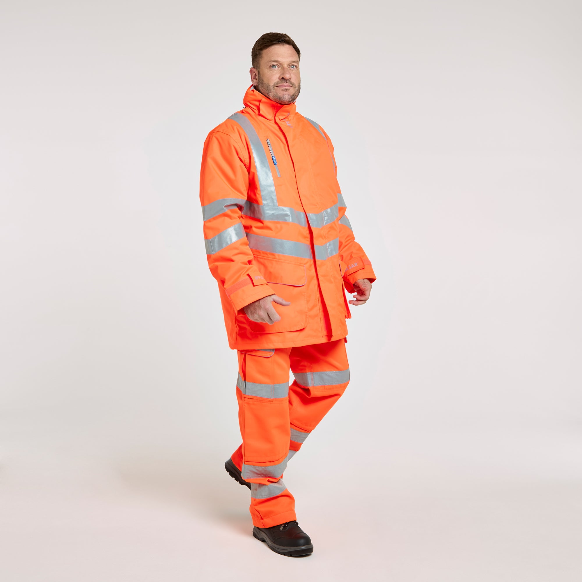 Padded Storm Coat Orange - Recycled Content