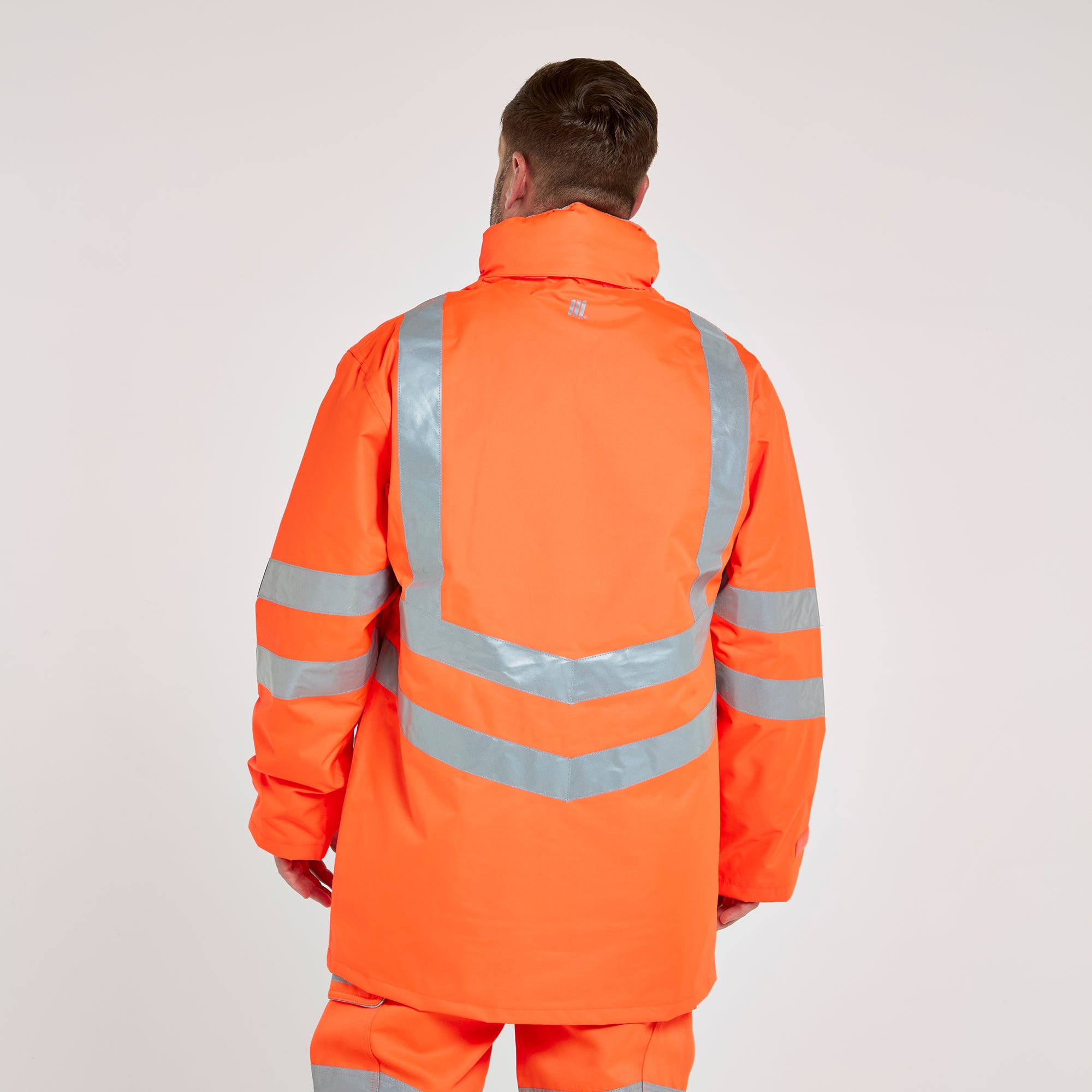 Padded Storm Coat Orange - Recycled Content