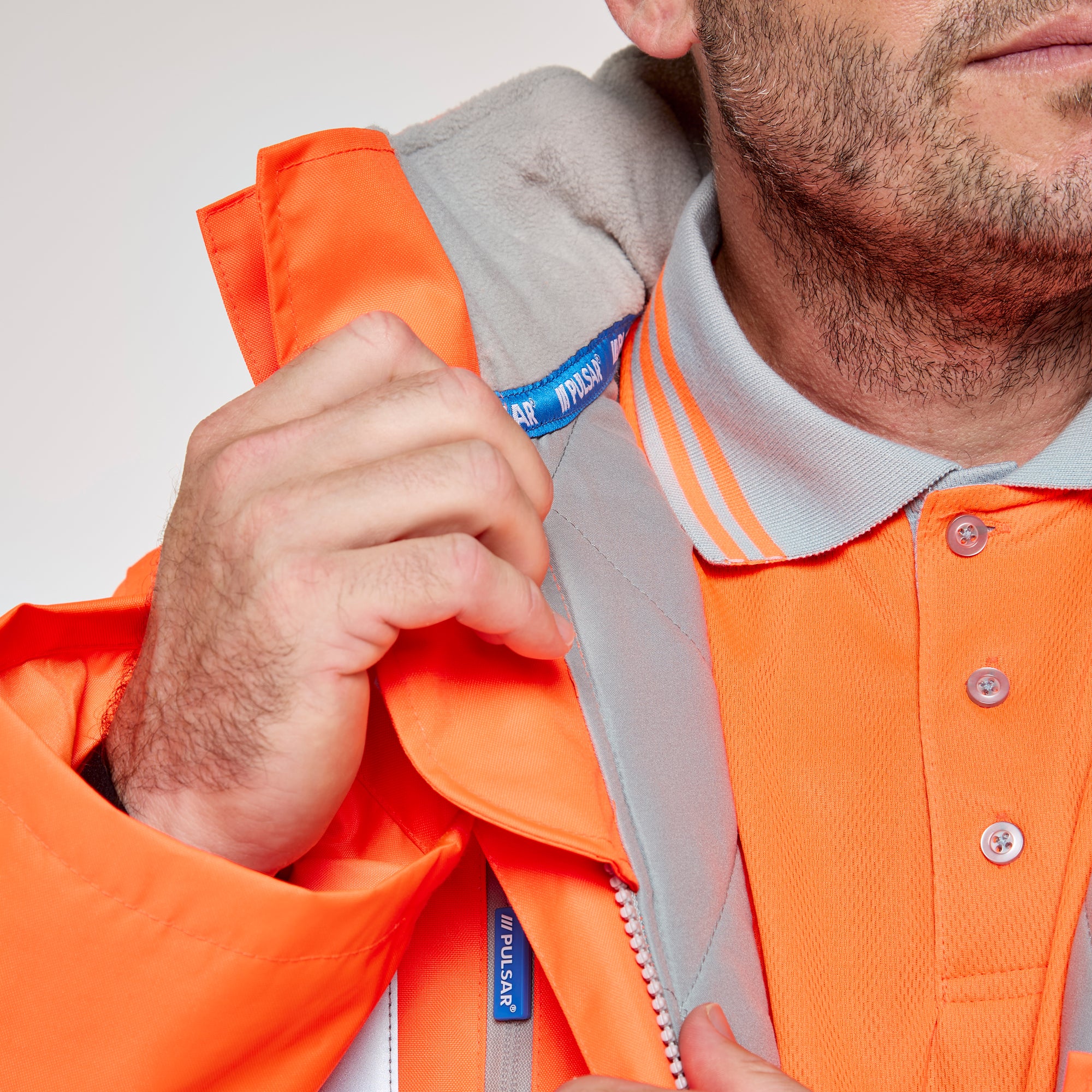 Padded Storm Coat Orange - Recycled Content