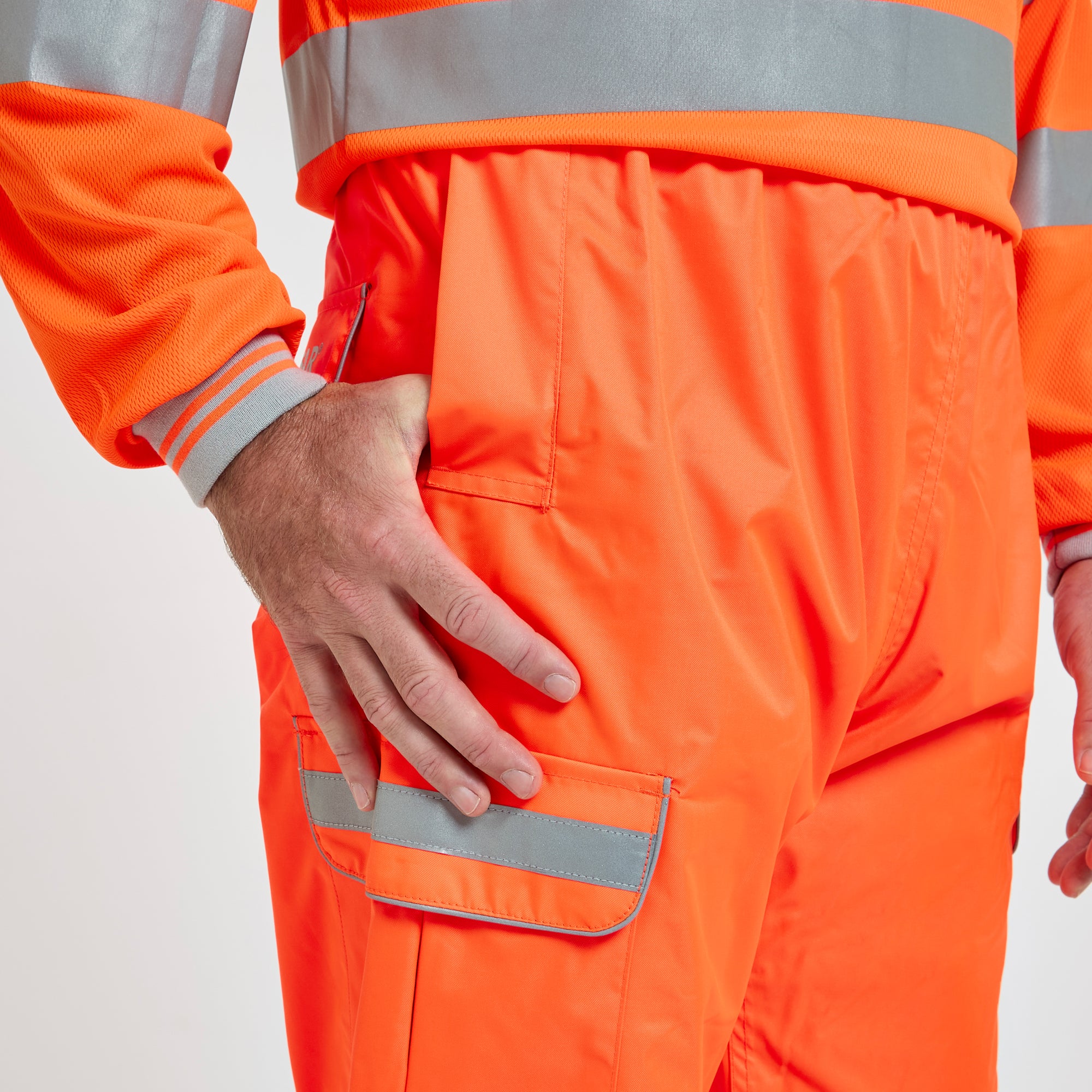 Waterproof Overtrousers Orange - Recycled Content