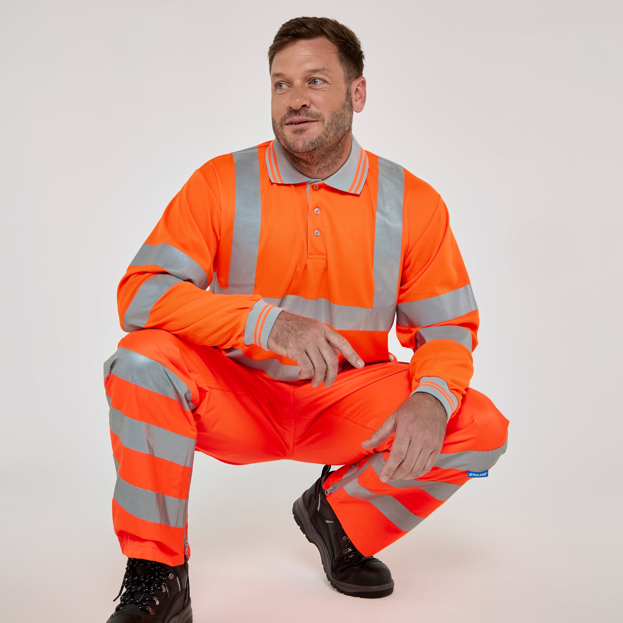 Waterproof Overtrousers Orange - Recycled Content