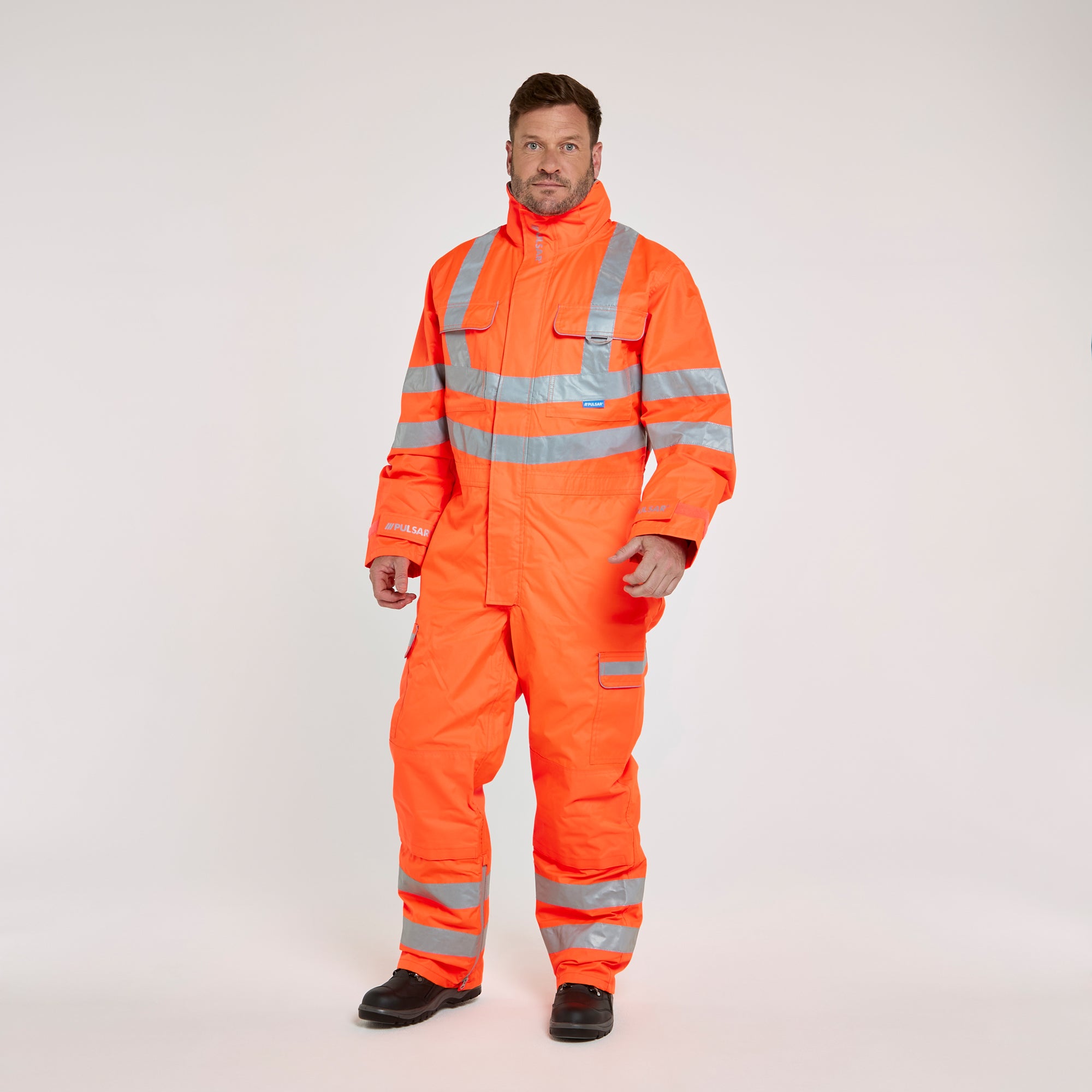 Mesh Lined Coverall Orange - Recycled Content
