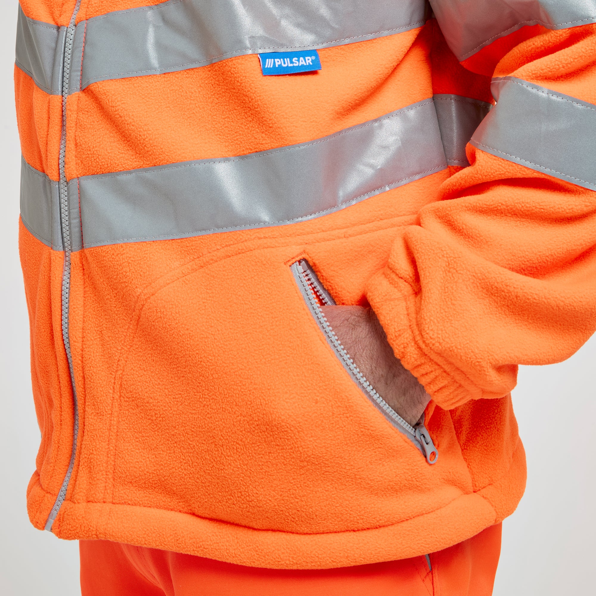 Interactive Polar Fleece Jacket Orange Recycled Content