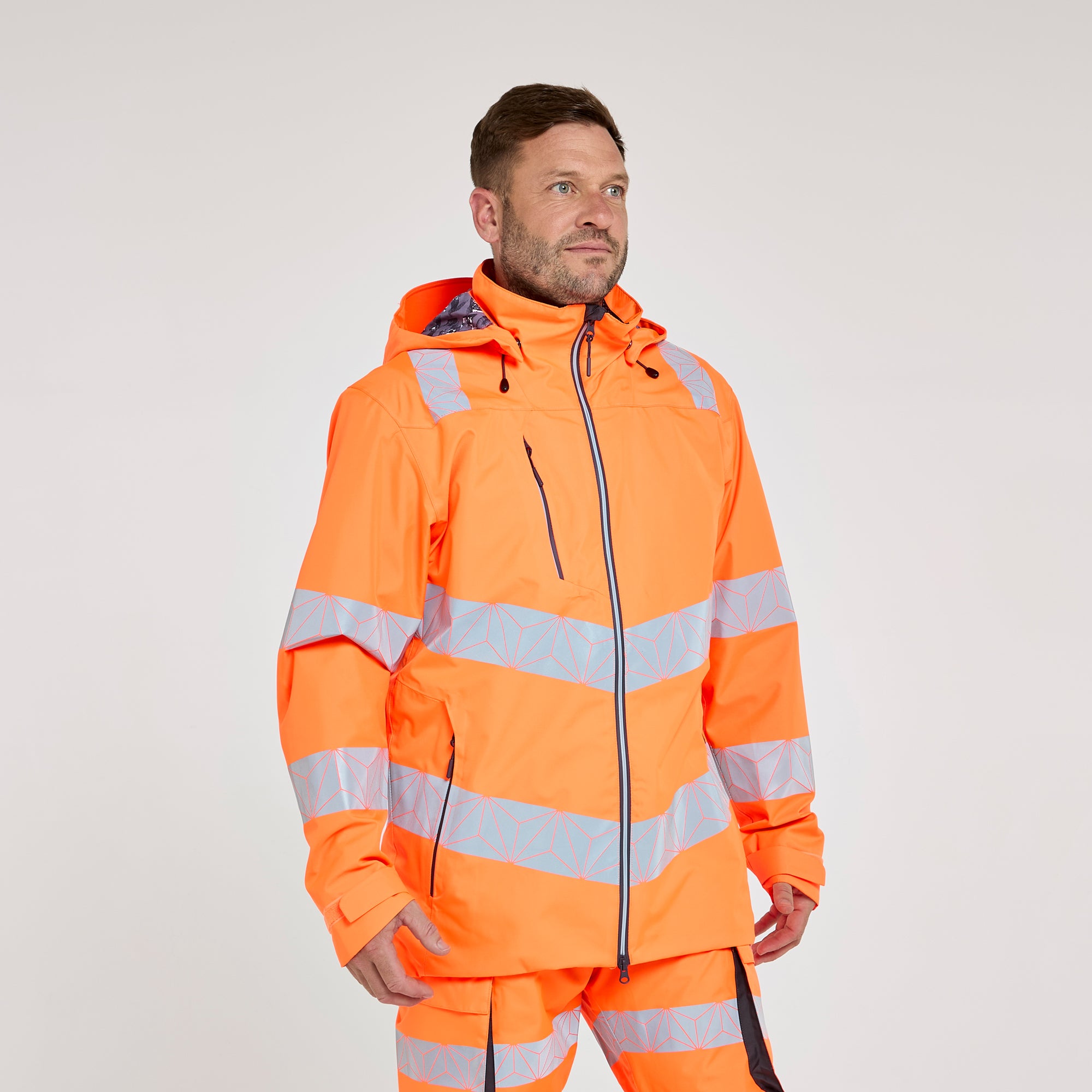 Shell Jacket Orange REACT