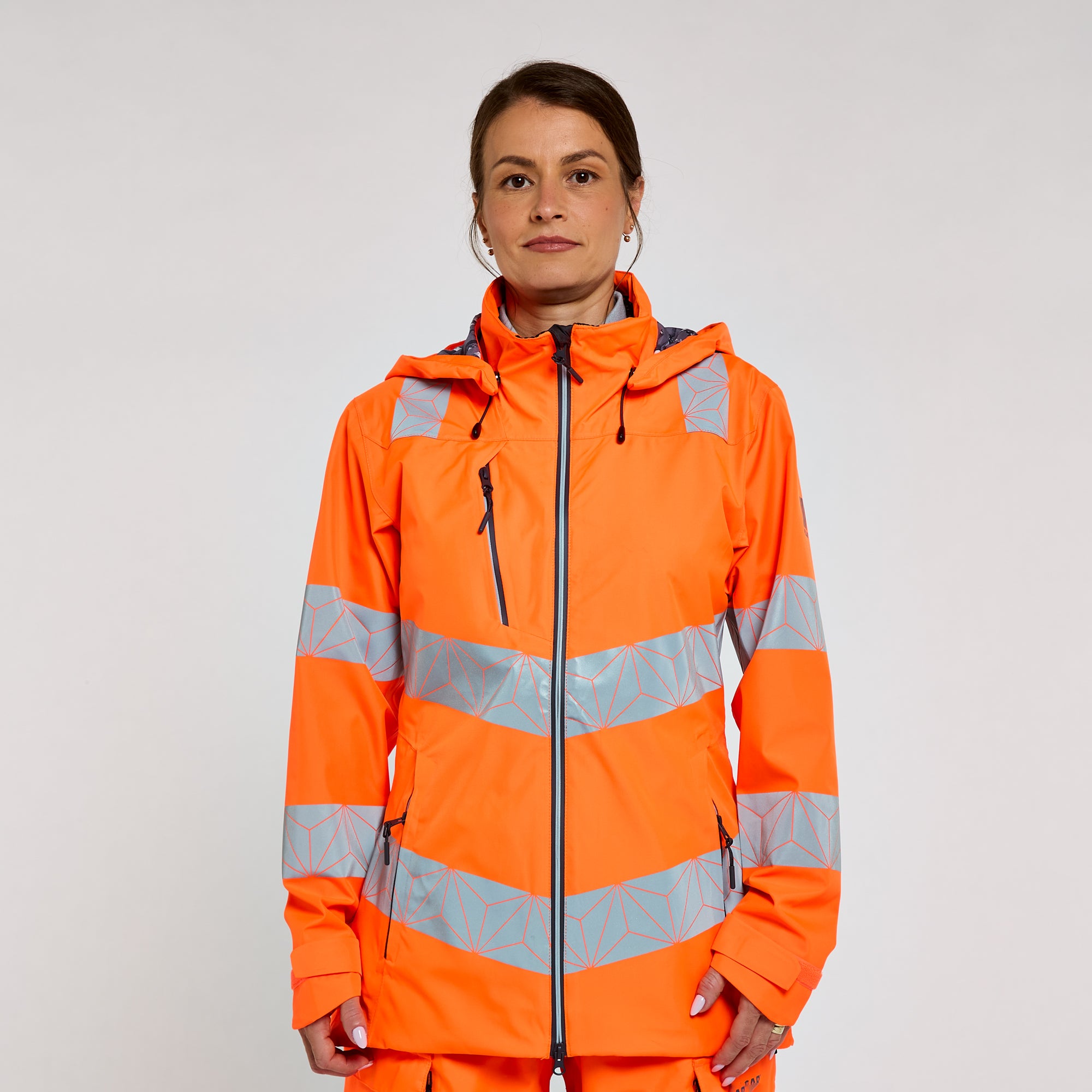Women's Shell Jacket Orange REACT