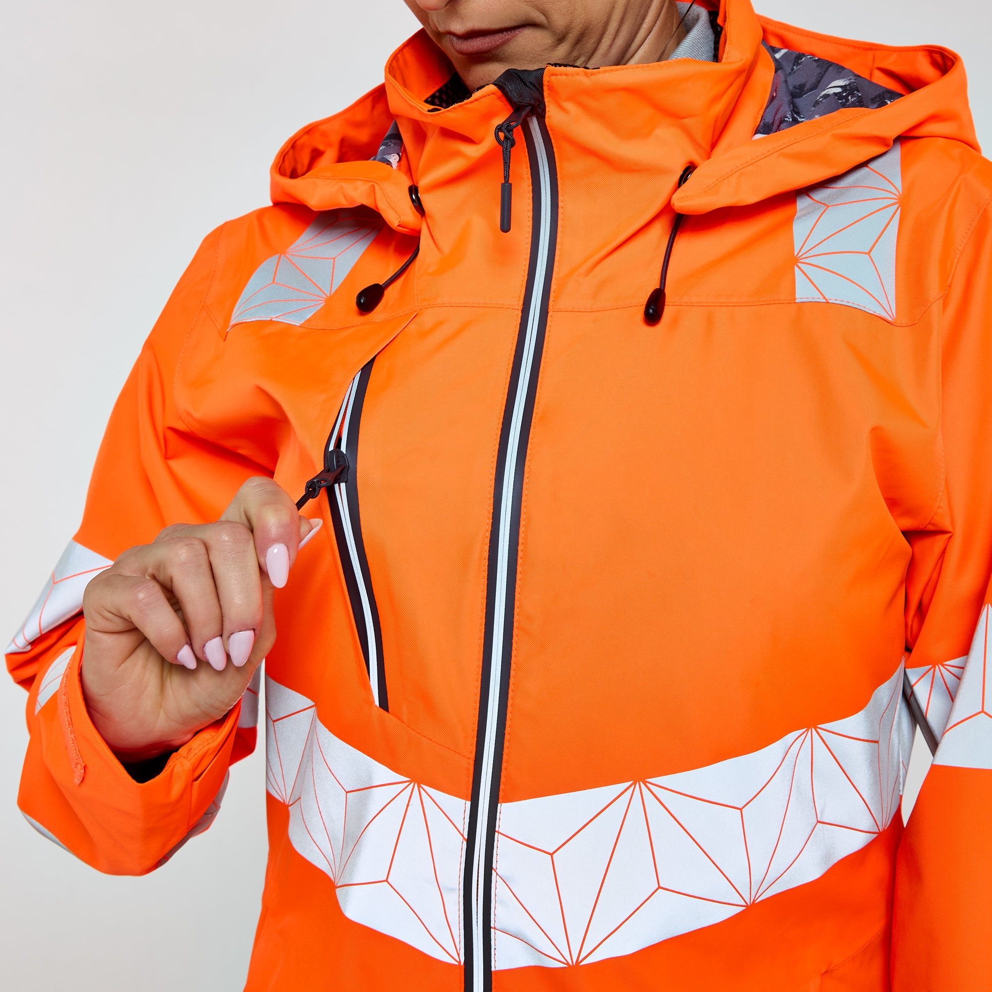 Women's Shell Jacket Orange REACT