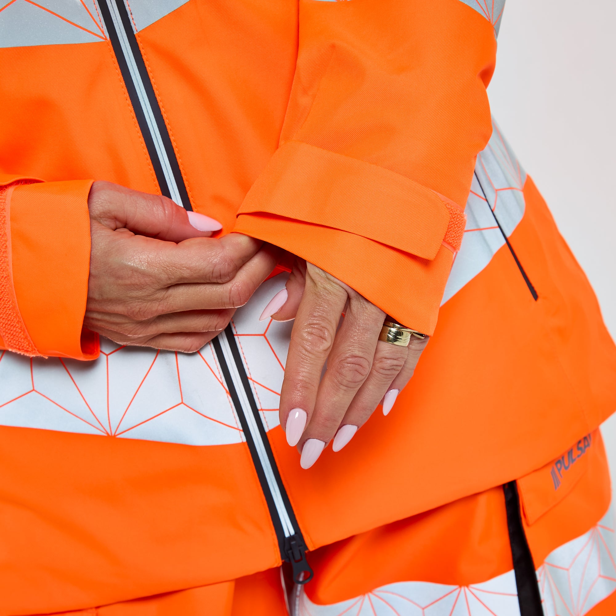 Women's Shell Jacket Orange REACT