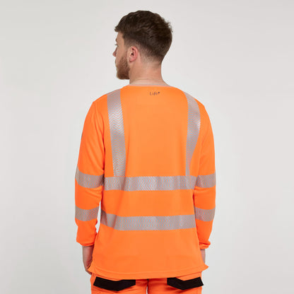 Long Sleeve T-Shirt Orange - Bamboo Content