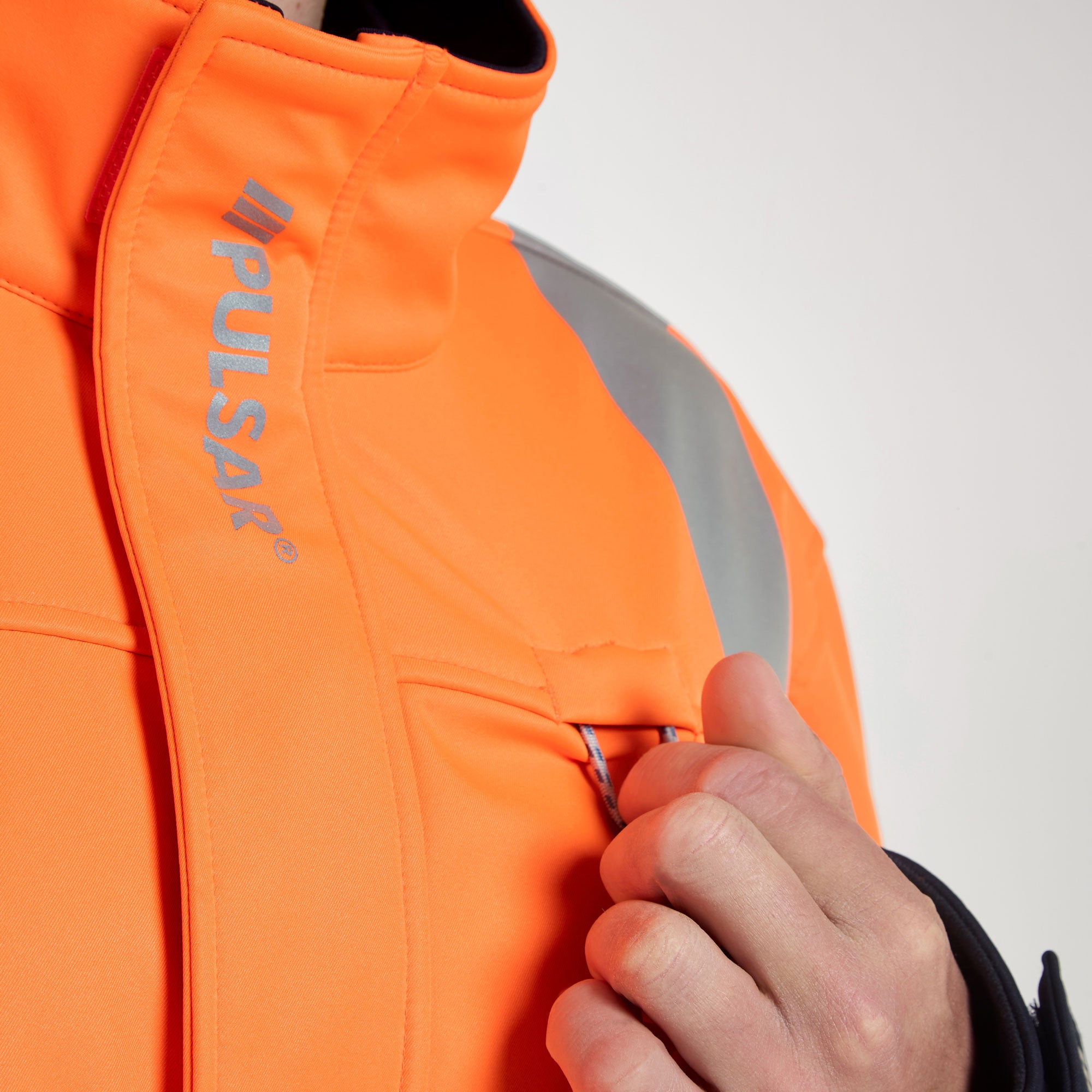 Two Tone Interactive Softshell Jacket Orange/Navy