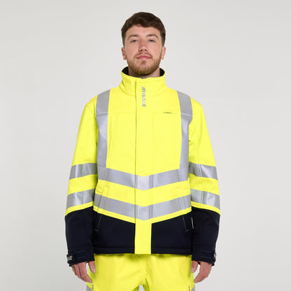 Two Tone Interactive Softshell Jacket Yellow/Navy