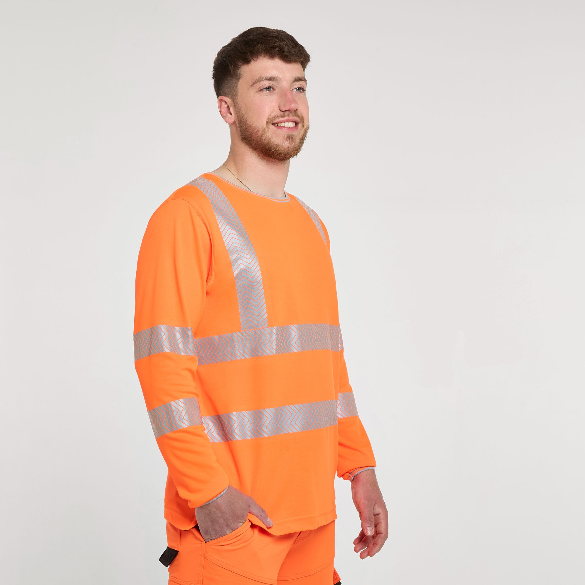 Long Sleeve T-Shirt Orange - Bamboo Content