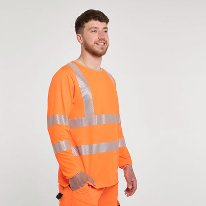 Long Sleeve T-Shirt Orange - Bamboo Content