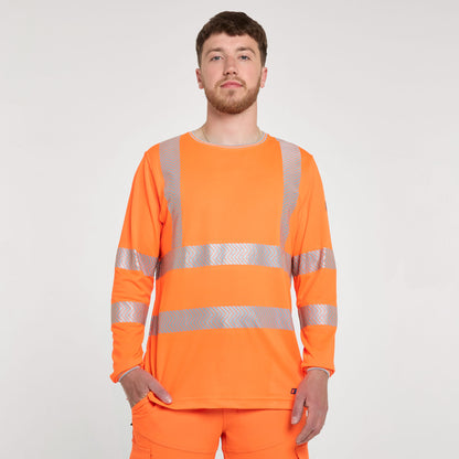 Long Sleeve T-Shirt Orange - Bamboo Content
