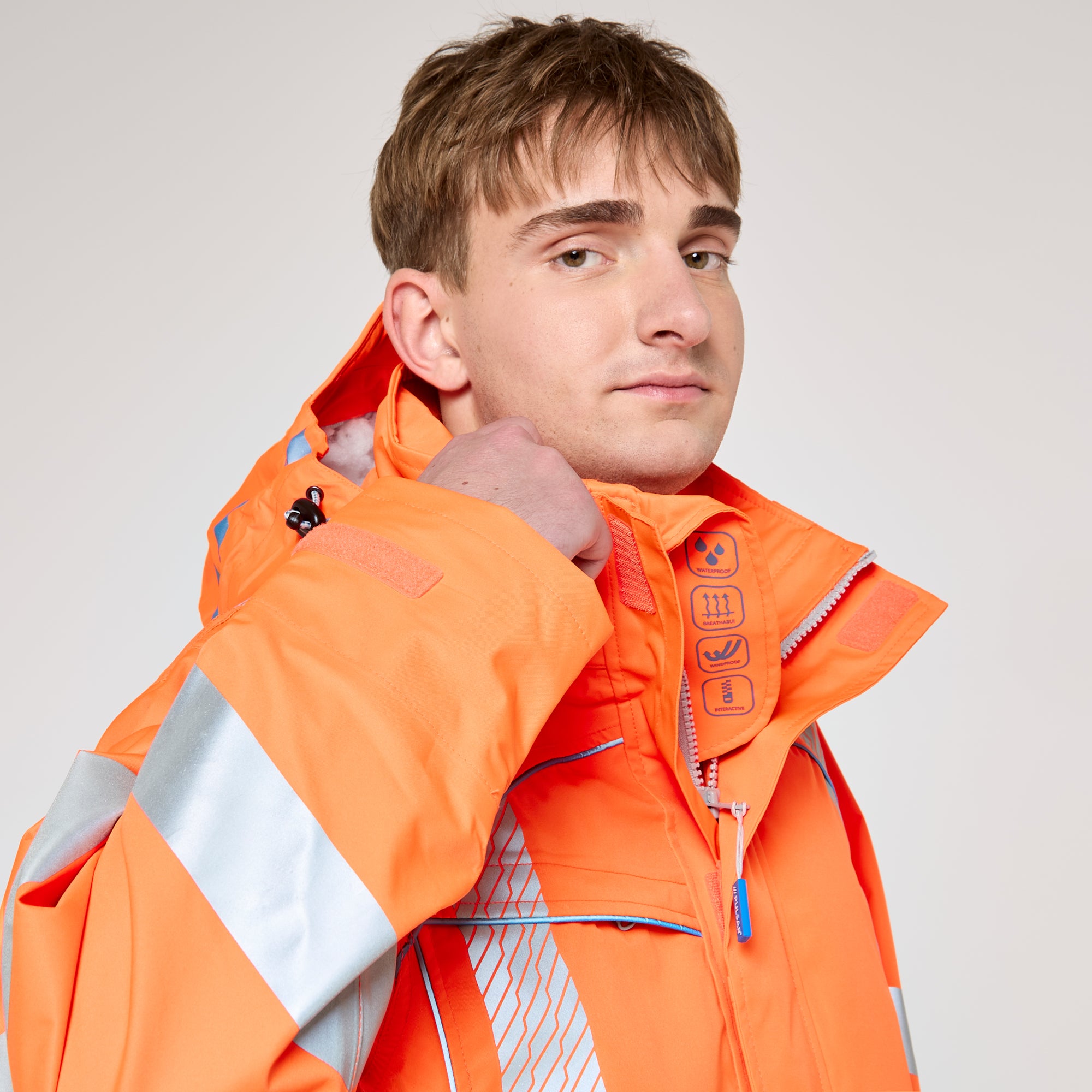 Storm Coat Orange - Recycled Content