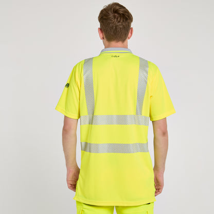 Short Sleeve Polo Shirt Yellow - Bamboo Content