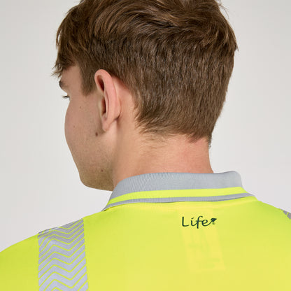 Short Sleeve Polo Shirt Yellow - Bamboo Content