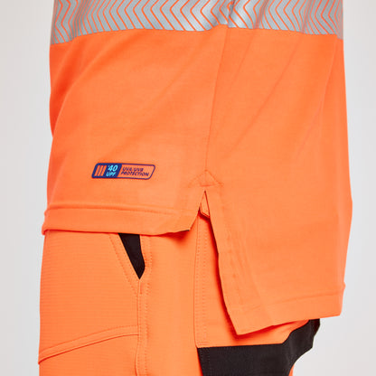 Short Sleeve Polo Shirt Orange - Bamboo Content
