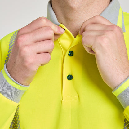 Long Sleeve Polo Shirt Yellow - Bamboo Content