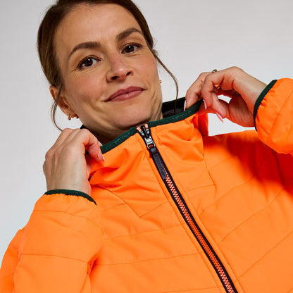 Women's Reversible Puffer Jacket Orange