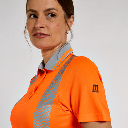 Women's Short Sleeve Polo Shirt Orange - Bamboo Content