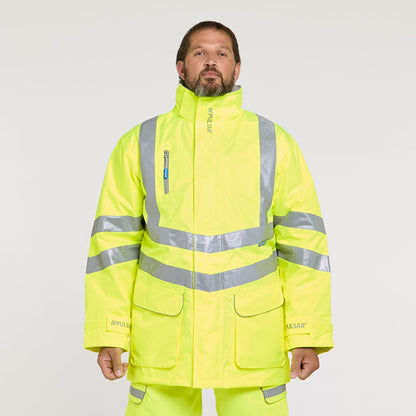 Padded Storm Coat Yellow - Recycled Content