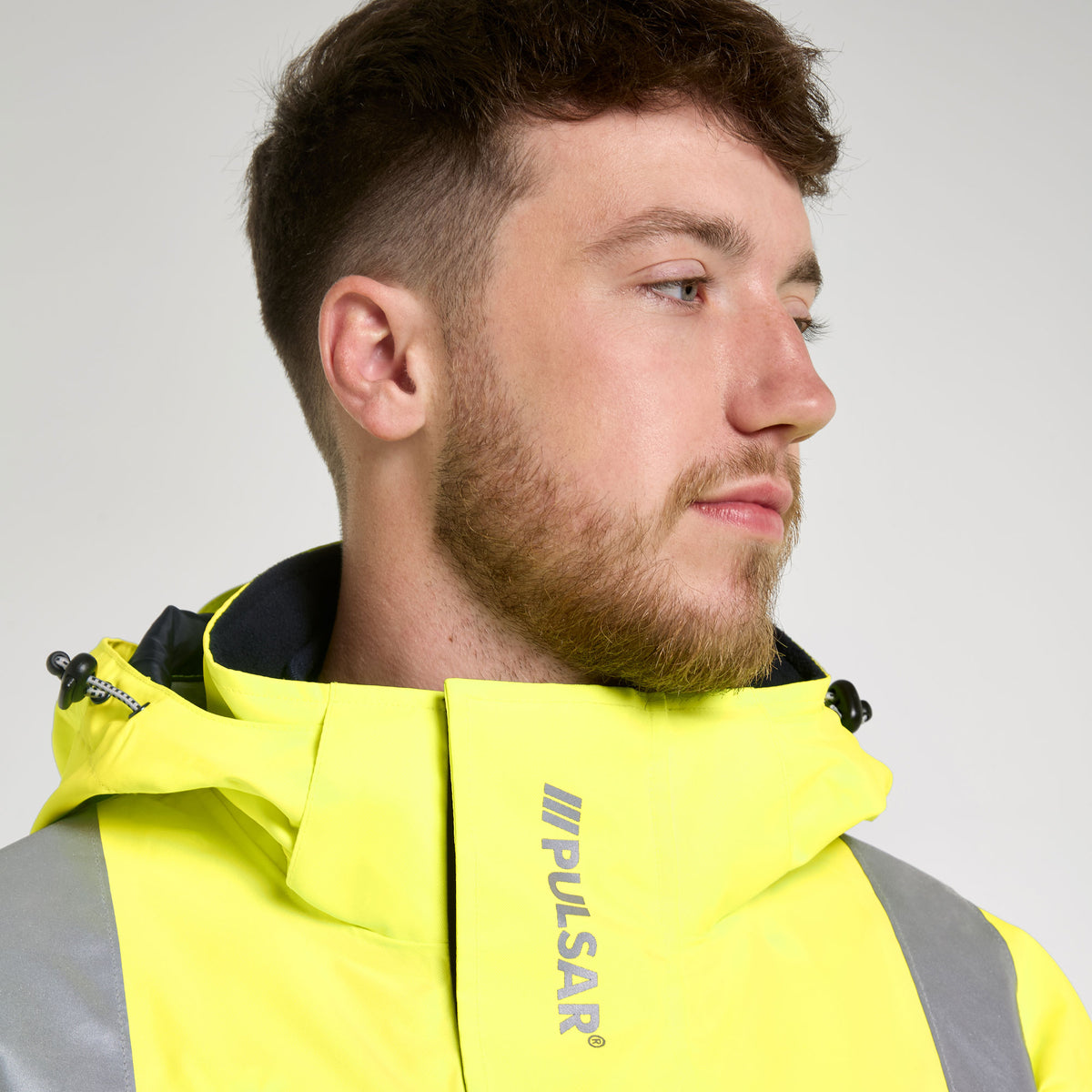 Two Tone Mesh Lined Storm Coat Yellow Navy