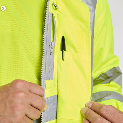 Mesh Lined Bomber Jacket Yellow