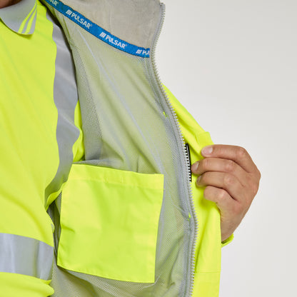 Mesh Lined Bomber Jacket Yellow