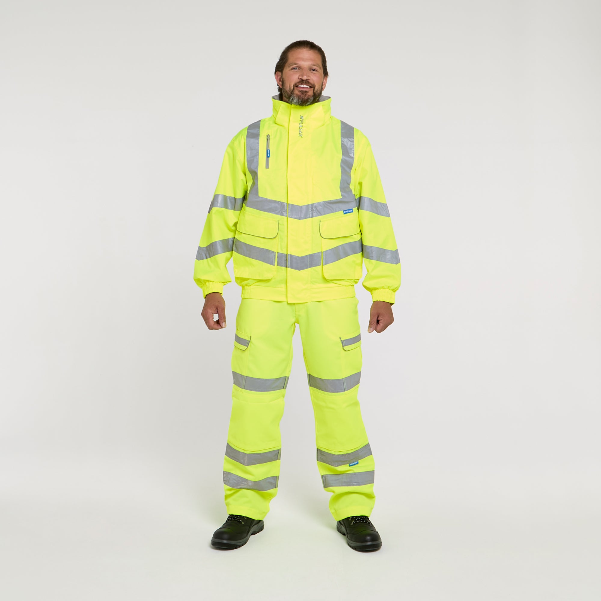 Mesh Lined Bomber Jacket Yellow
