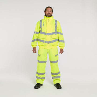 Mesh Lined Bomber Jacket Yellow